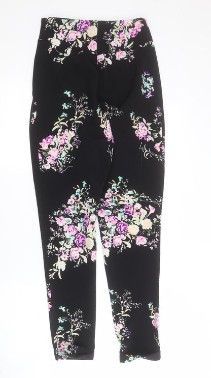 Womens UK Size 6 Missguided Regular Fit Carrot Black Trousers