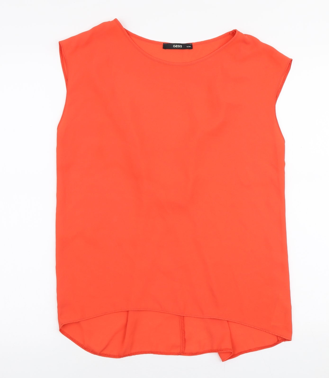 Womens UK Size 8 Oasis Red Basic Blouse