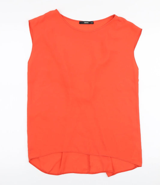 Womens UK Size 8 Oasis Red Basic Blouse