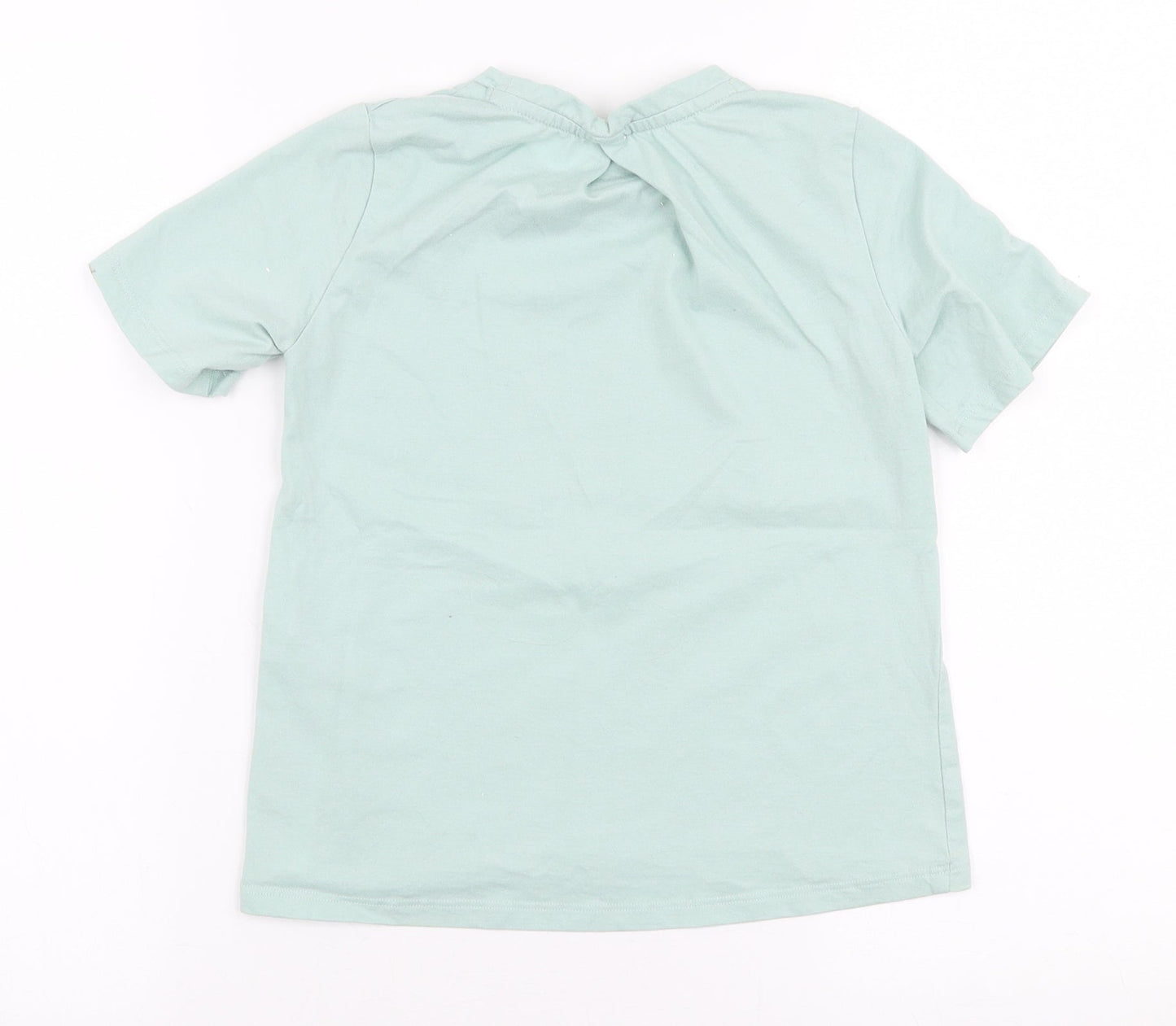 DECATHLON Girls Blue  Polyester Jersey T-Shirt Size 7-8 Years Round Neck Pullover - Hiking