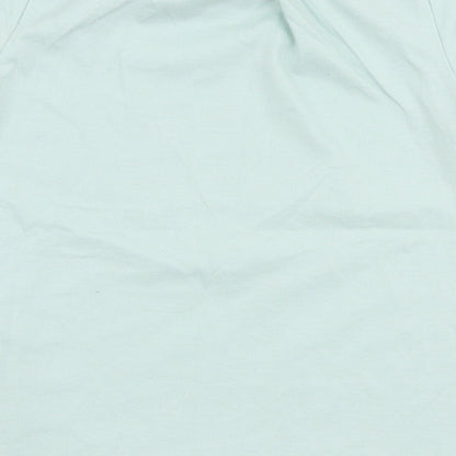 DECATHLON Girls Blue  Polyester Jersey T-Shirt Size 7-8 Years Round Neck Pullover - Hiking