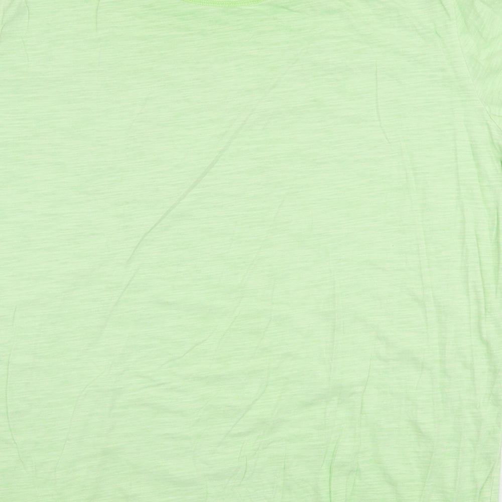 Marks and Spencer Mens Green  Cotton  T-Shirt Size 2XL Round Neck  - huntington beach