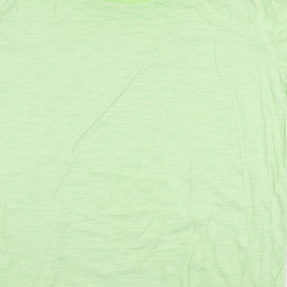 Marks and Spencer Mens Green  Cotton  T-Shirt Size 2XL Round Neck  - huntington beach