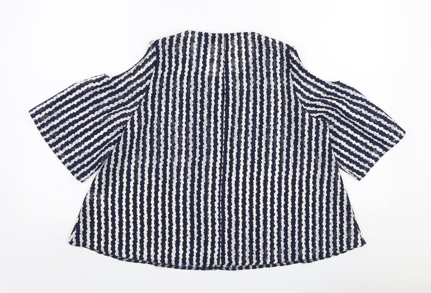 Womens UK Size 10 Topshop Blue Basic Blouse
