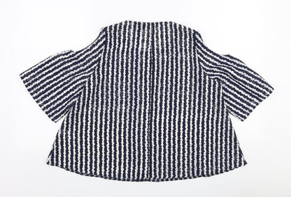 Womens UK Size 10 Topshop Blue Basic Blouse