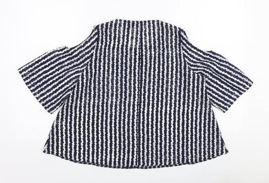 Womens UK Size 10 Topshop Blue Basic Blouse