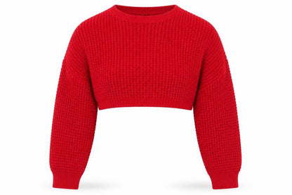 Womens UK Size M PRETTYLITTLETHING Red Pullover Jumper