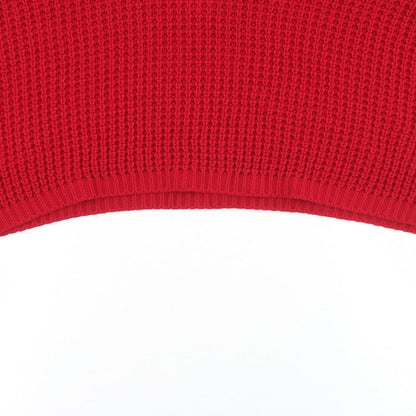 Womens UK Size M PRETTYLITTLETHING Red Pullover Jumper