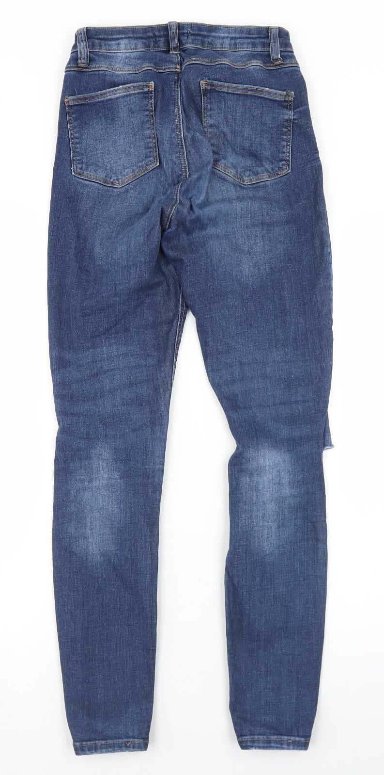 Denim Co Womens Blue  Cotton Skinny Jeans Size 8 L28 in Regular Button