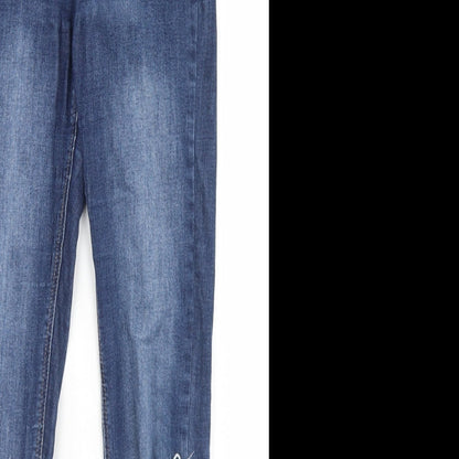 Denim Co Womens Blue  Cotton Skinny Jeans Size 8 L28 in Regular Button