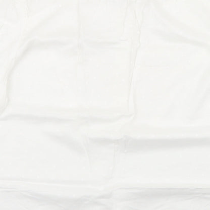 Papaya Womens White  Viscose Basic Blouse Size 14 Round Neck