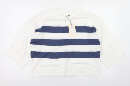 Womens UK Size L Object White Pullover Jumper
