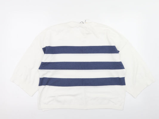 Womens UK Size L Object White Pullover Jumper