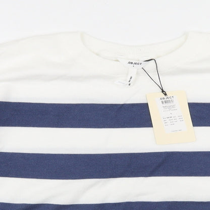 Womens UK Size L Object White Pullover Jumper