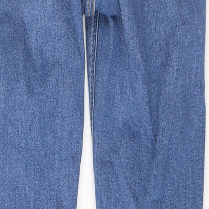 Topshop Womens Blue  Cotton Skinny Jeans Size 26 in L32 in Regular Button