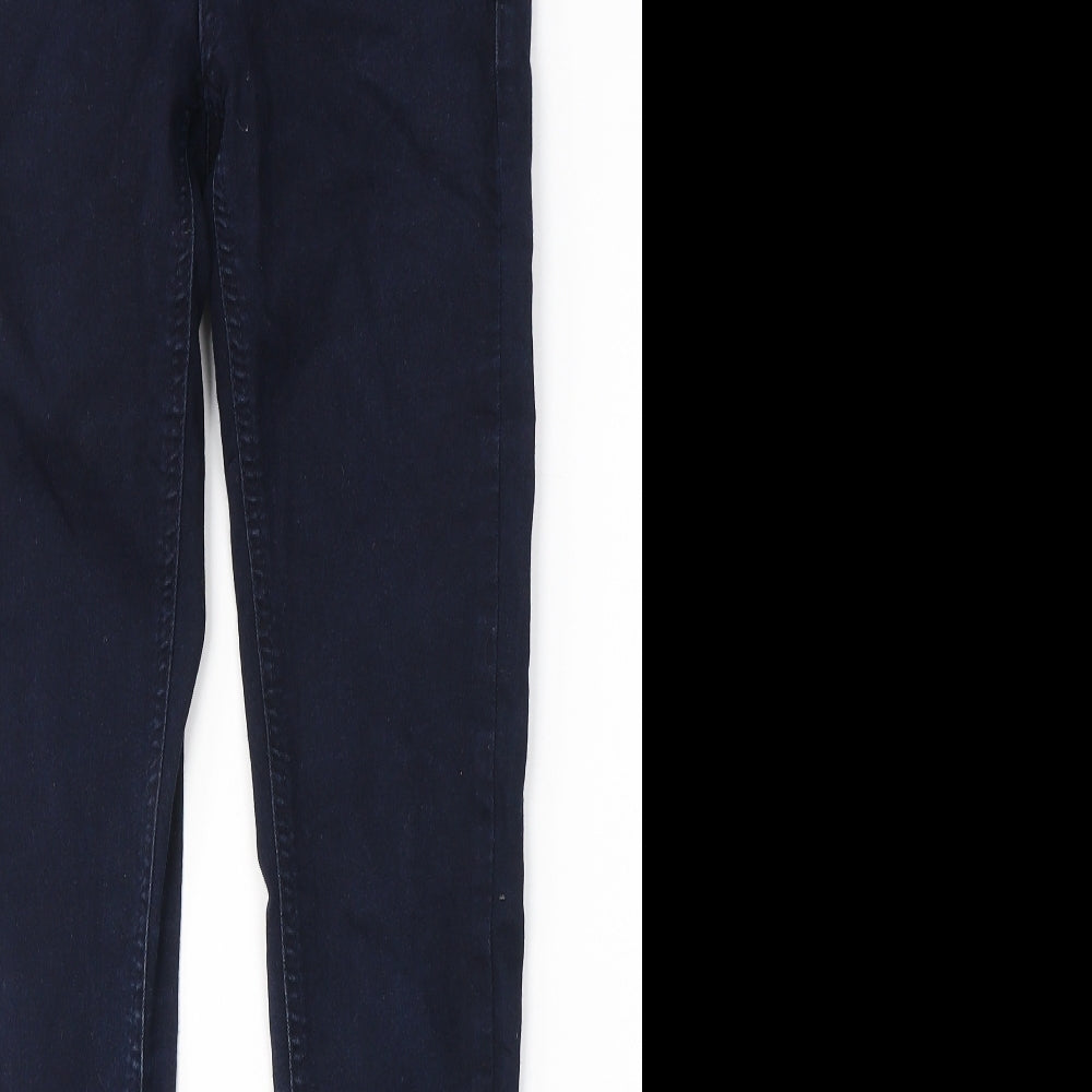 Denim & Co. Womens Blue  Cotton Skinny Jeans Size 6 L30 in Regular Button