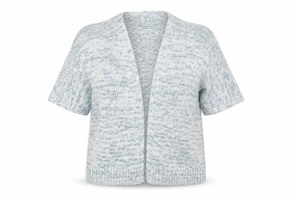 Front view of Gap women’s white v-neck cotton cardigan jumper, size L