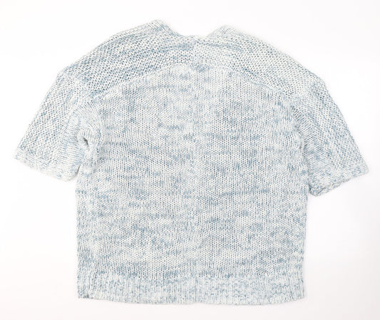 Gap Womens White V-Neck  Cotton Cardigan Jumper Size L