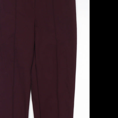 George Womens Purple  Polyester Trousers  Size 12 L28 in Regular Button
