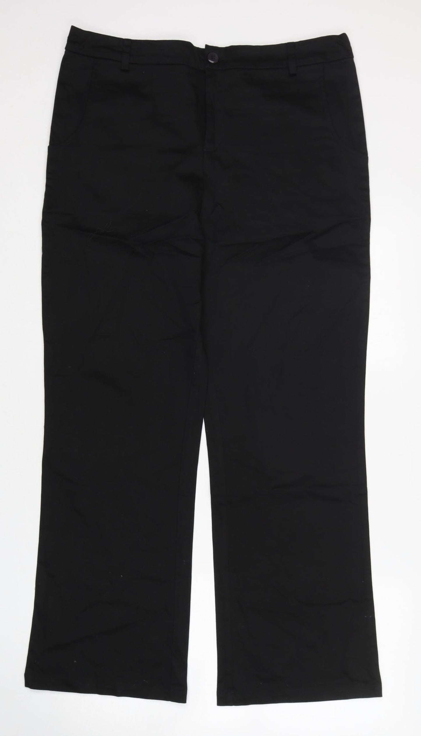 Stalk By You Womens Black  Polyester Trousers  Size 18 L30 in Regular Button