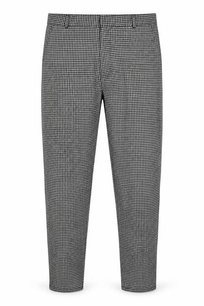 boohooMAN Mens Multicoloured Check Polyester Trousers Size M L29 in Regular Button