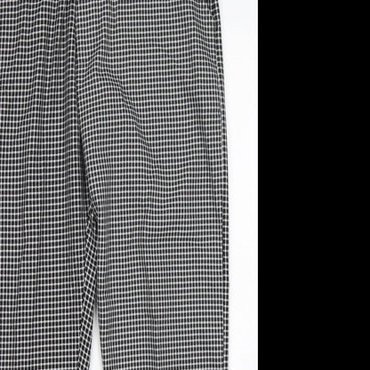 BoohooMAN Mens Multicoloured Check Polyester Trousers  Size M L29 in Regular Button