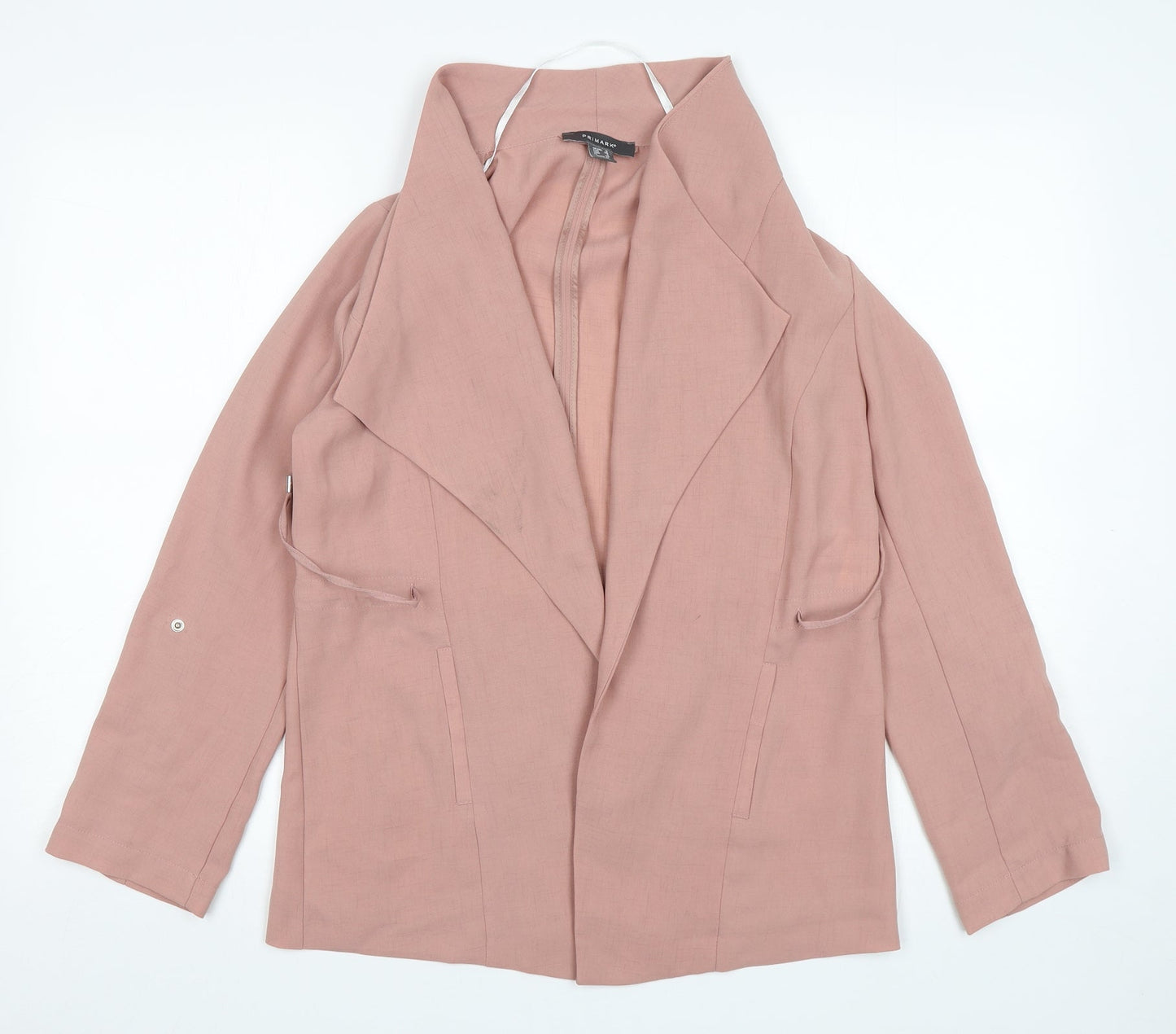 Primark Womens Pink   Jacket Blazer Size 8  Tie