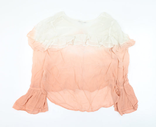 Womens UK Size 10 NEXT Pink Basic Blouse