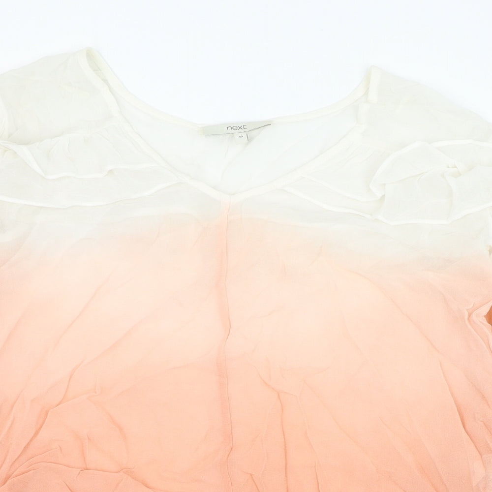 Womens UK Size 10 NEXT Pink Basic Blouse