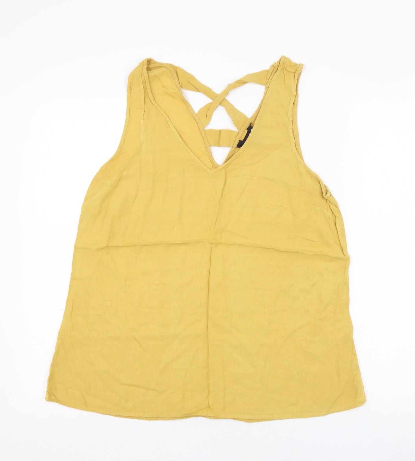 Womens UK Size 10 New Look Yellow Tunic Tank