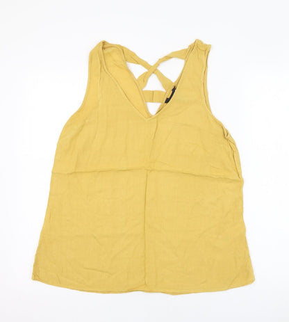 Womens UK Size 10 New Look Yellow Tunic Tank