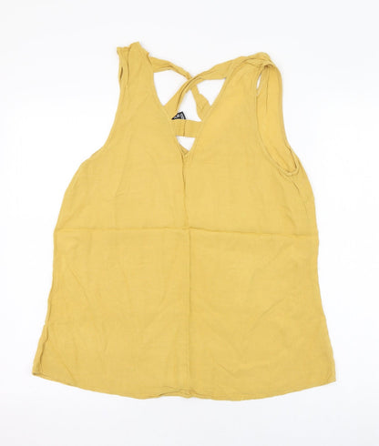 Womens UK Size 10 New Look Yellow Tunic Tank