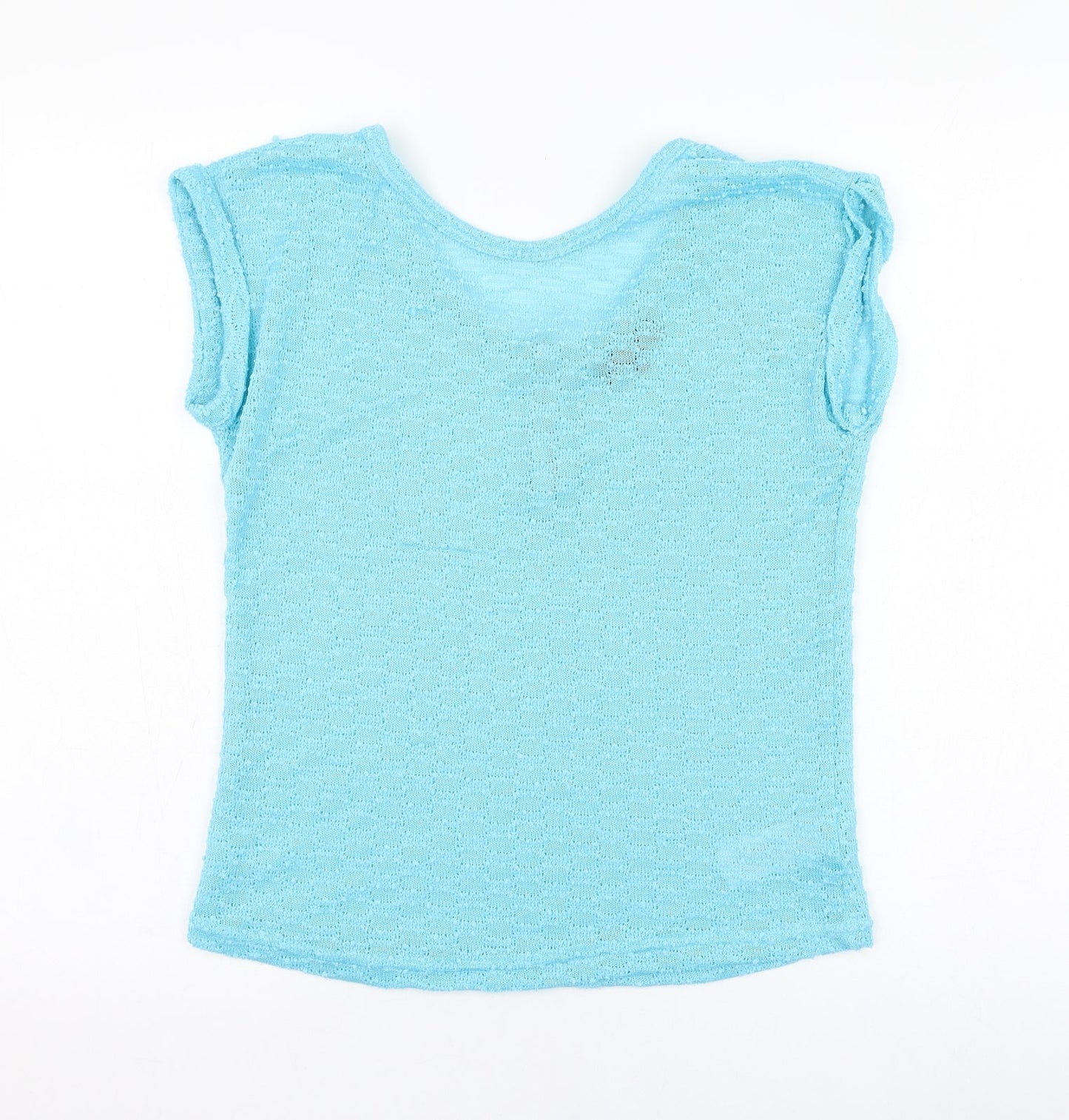 Womens UK Size 8 New Look Blue Basic T-Shirt