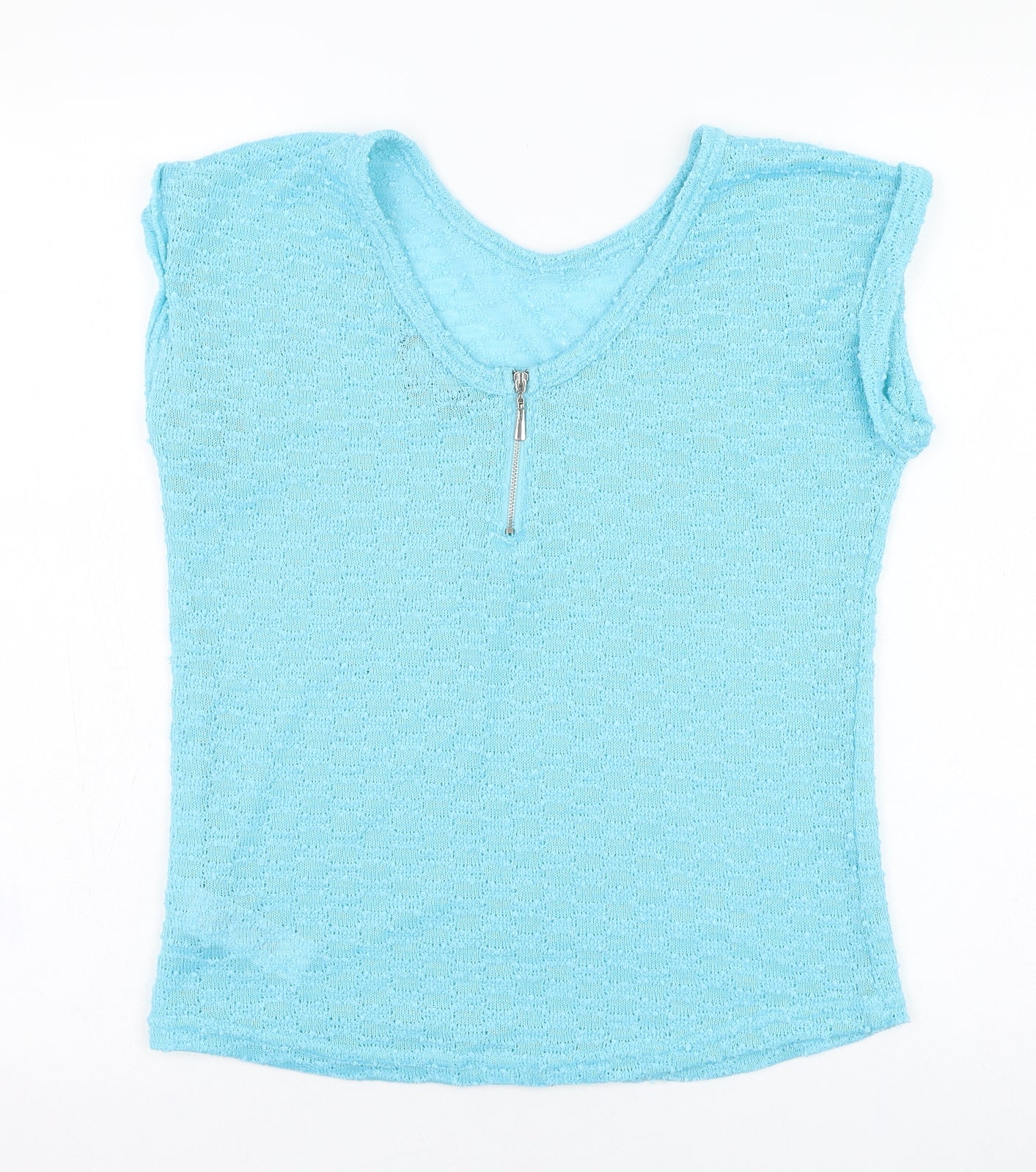 Womens UK Size 8 New Look Blue Basic T-Shirt