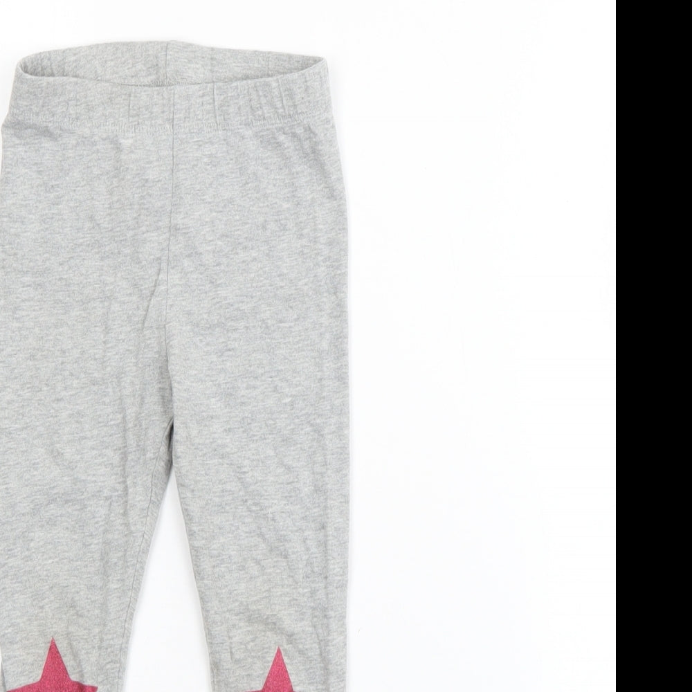 Gap Girls Grey  Cotton Pedal Pusher Trousers Size 3 Years  Regular