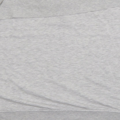 F&F Womens Grey High Neck  Cotton Pullover Jumper Size 16