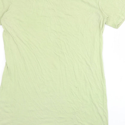 H&M Womens Green  Cotton T-Shirt Dress  Size XS  Crew Neck