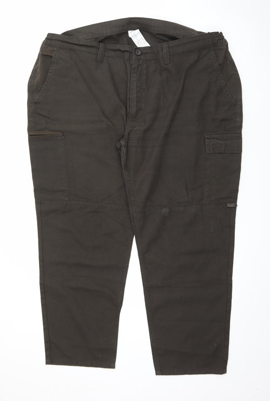 Womens UK Size 4XL DECATHLON Regular Fit Cargo Green Trousers