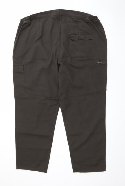 Womens UK Size 4XL DECATHLON Regular Fit Cargo Green Trousers