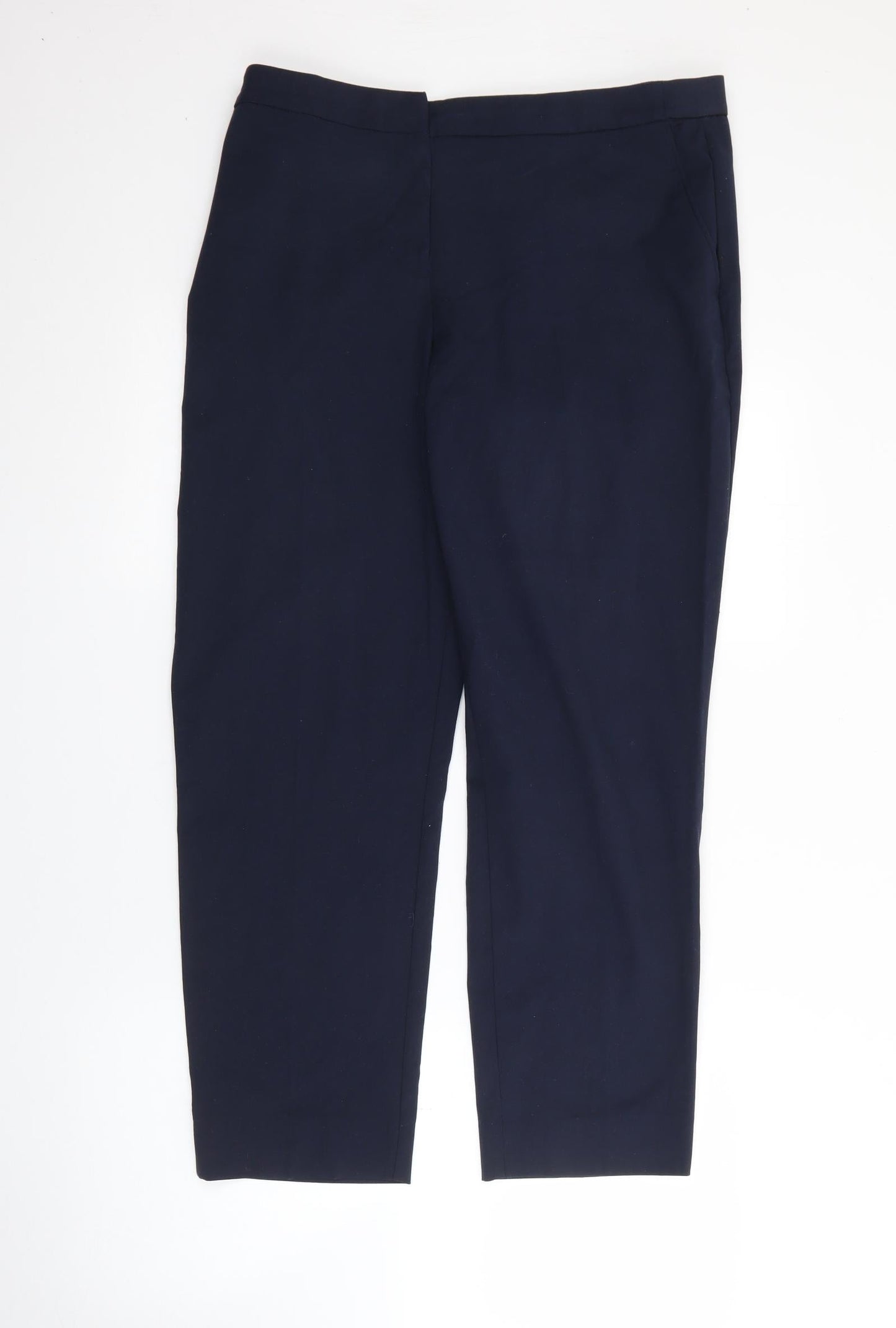 Dunnes Stores Womens Blue  Polyester Trousers  Size 14 L27 in Regular