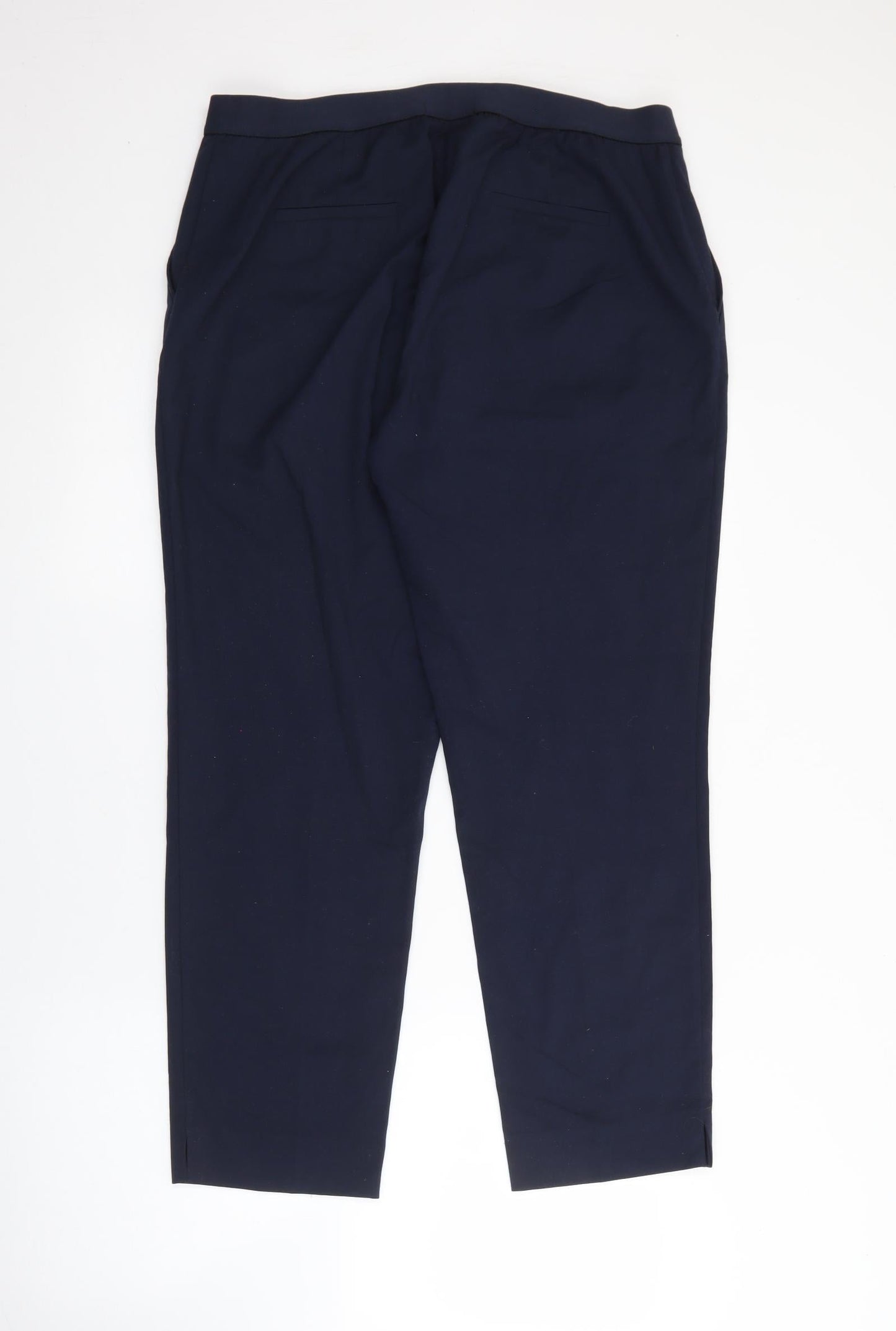 Dunnes Stores Womens Blue  Polyester Trousers  Size 14 L27 in Regular