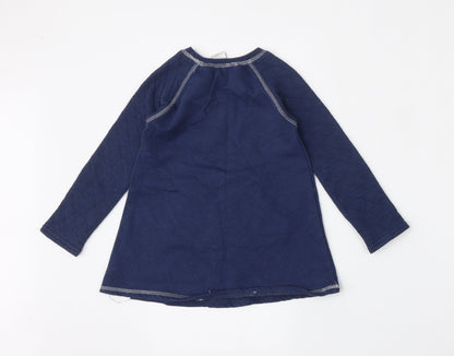 Savannah Girls Blue  Cotton Pullover Sweatshirt Size 4 Years