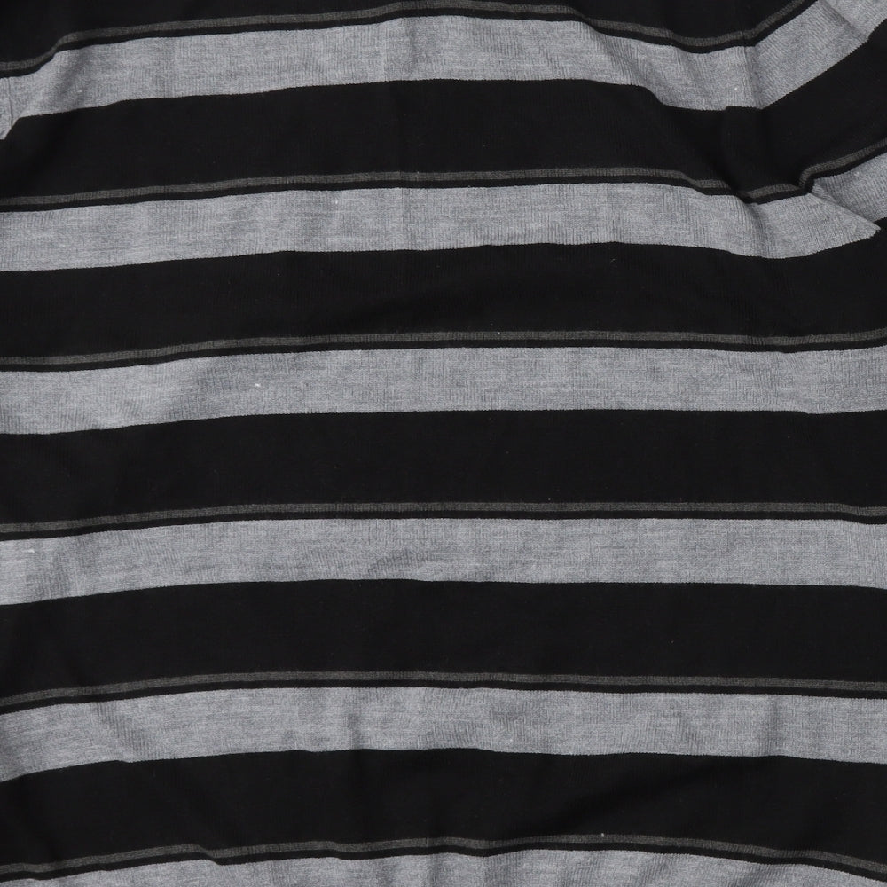 Burton Mens Multicoloured V-Neck Striped Acrylic Pullover Jumper Size XL