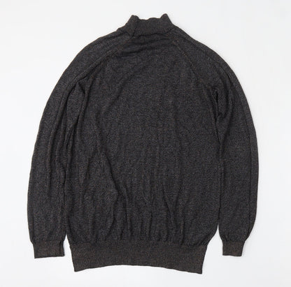 F&F Womens Black Round Neck  Viscose Pullover Jumper Size 10