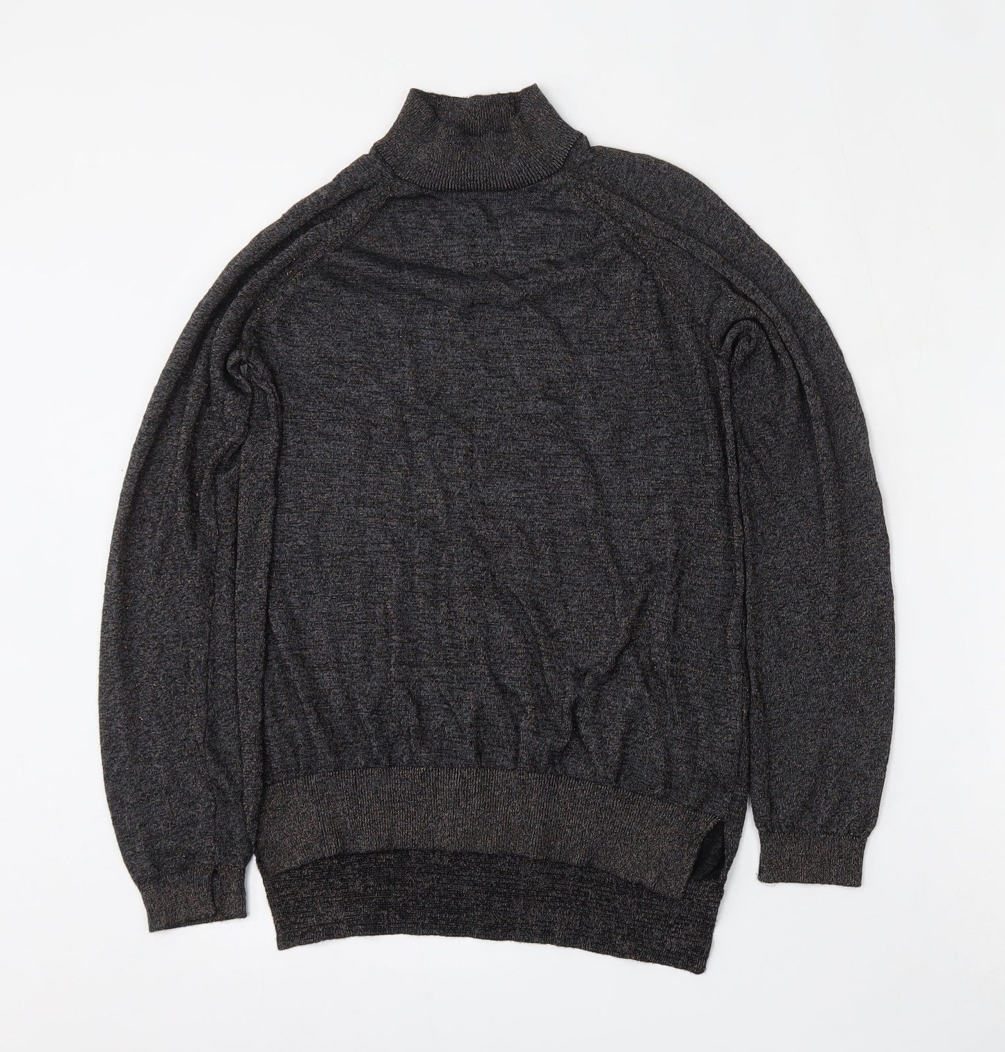 F&F Womens Black Round Neck  Viscose Pullover Jumper Size 10