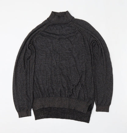 F&F Womens Black Round Neck  Viscose Pullover Jumper Size 10