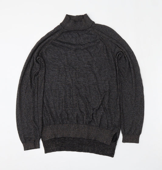 F&F Womens Black Round Neck  Viscose Pullover Jumper Size 10