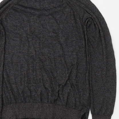 F&F Womens Black Round Neck  Viscose Pullover Jumper Size 10