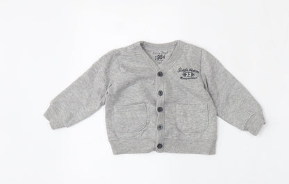 Early Days Baby Grey  Cotton Cardigan Jumper Size 6-9 Months  Button