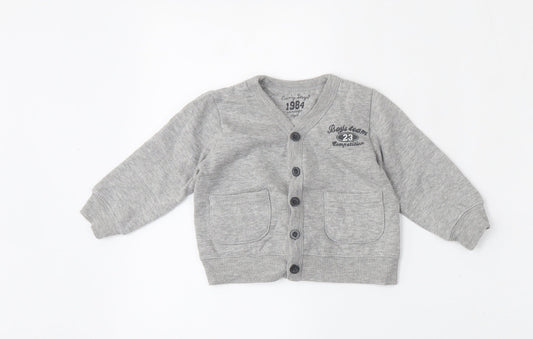 Early Days Baby Grey  Cotton Cardigan Jumper Size 6-9 Months  Button